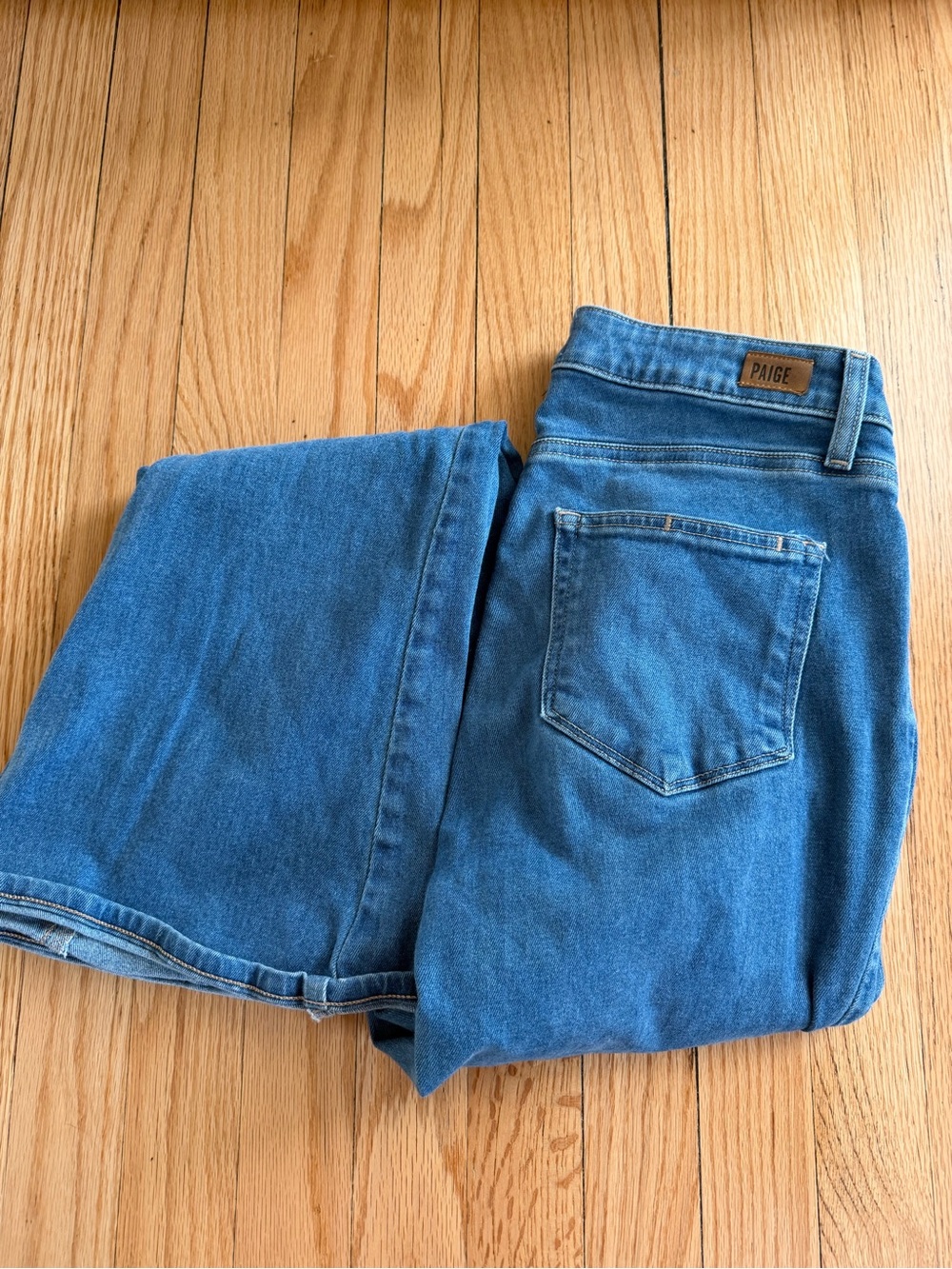 PAIGE Bell Canyon Blue Boot-Cut Jeans